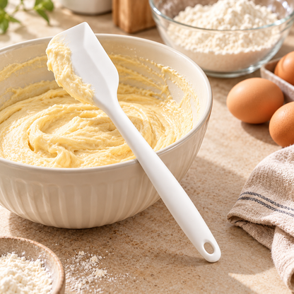 White Silicone Baking Spatula